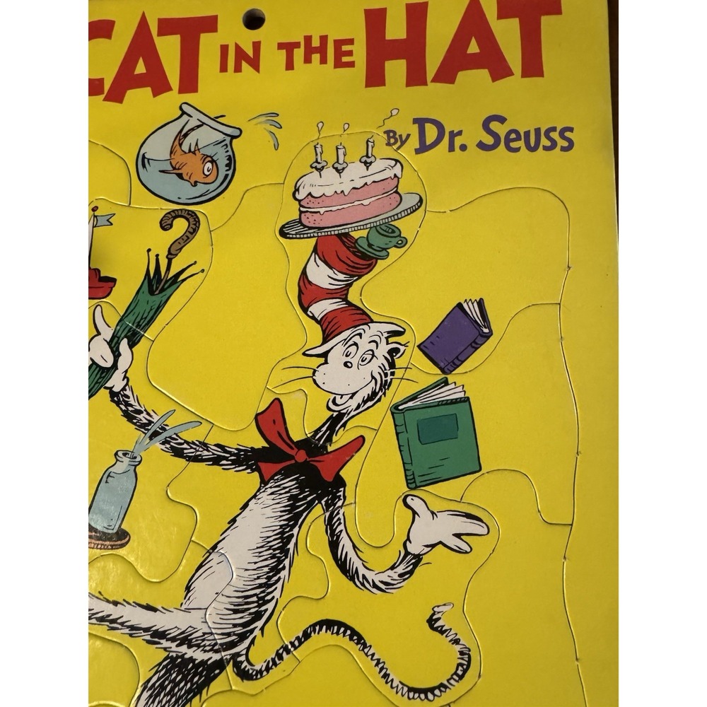 Lot of 3 Frame Tray Puzzle Cat in the Hat, Dr. Suess, GLOFriends Vintage - Picture 13 of 13